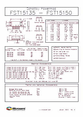 FST15145 Datasheet PDF Microsemi Corporation