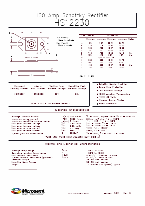 HS12230 Datasheet PDF Microsemi Corporation