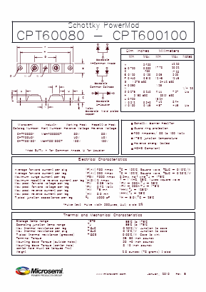 CPT60080 Datasheet PDF Microsemi Corporation