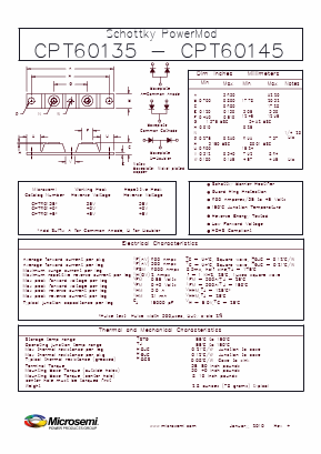 CPT60135 Datasheet PDF Microsemi Corporation
