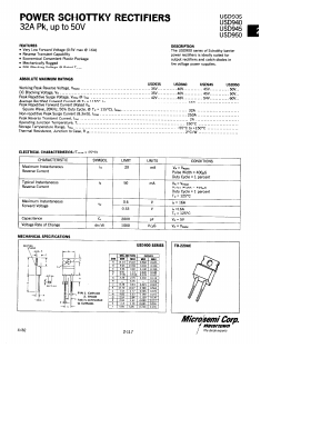 USD940 Datasheet PDF Microsemi Corporation