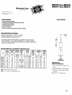 MB209 Datasheet PDF Microsemi Corporation