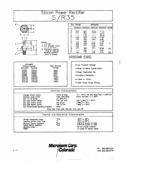 S3520 Datasheet PDF Microsemi Corporation