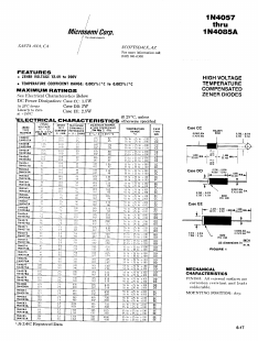1N4078 Datasheet PDF Microsemi Corporation