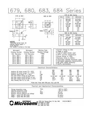 683-1 Datasheet PDF Microsemi Corporation