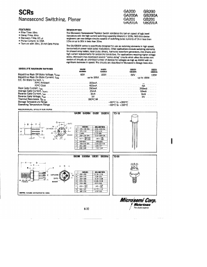 GA200A Datasheet PDF Microsemi Corporation