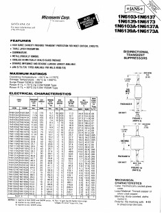 1N6104 Datasheet PDF Microsemi Corporation