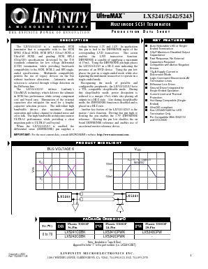 LX5242CPW Datasheet PDF Microsemi Corporation