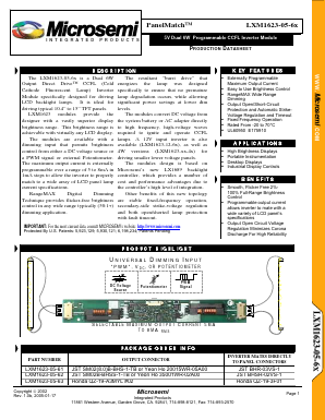 LXM1623-05-61 Datasheet PDF Microsemi Corporation
