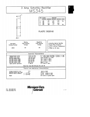 MS345 Datasheet PDF Microsemi Corporation
