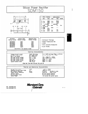 SDM15004A Datasheet PDF Microsemi Corporation
