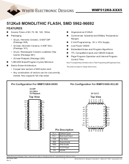 WMF512K8-60CC5 Datasheet PDF Microsemi Corporation