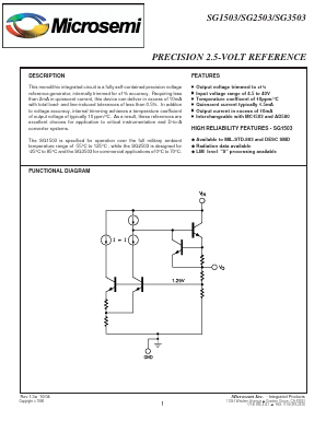 SG1503Y/883B Datasheet PDF Microsemi Corporation