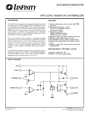 SG3540M Datasheet PDF Microsemi Corporation