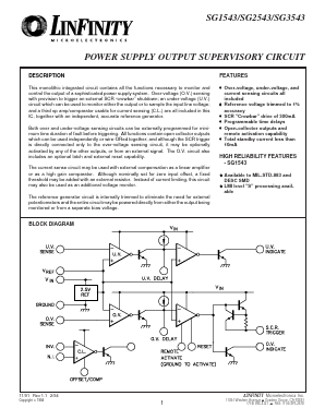 SG3543J Datasheet PDF Microsemi Corporation