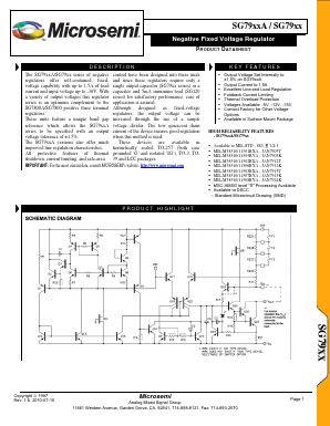 SG78XXAIG-883B Datasheet PDF Microsemi Corporation