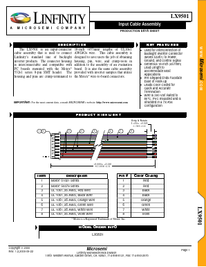 LX9501 Datasheet PDF Microsemi Corporation