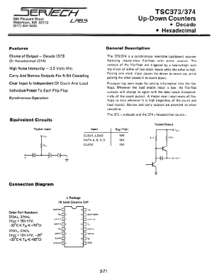 TSC373 Datasheet PDF Microsemi Corporation