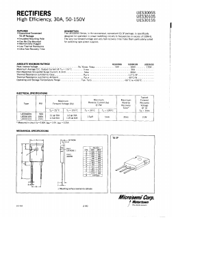 UES3015S Datasheet PDF Microsemi Corporation