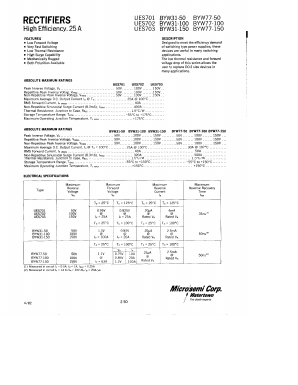 UES703 Datasheet PDF Microsemi Corporation