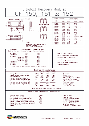 UFT15280A Datasheet PDF Microsemi Corporation