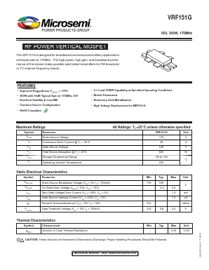 VRF151G Datasheet PDF Microsemi Corporation