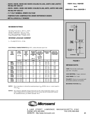 1N941B-1 Datasheet PDF Microsemi Corporation
