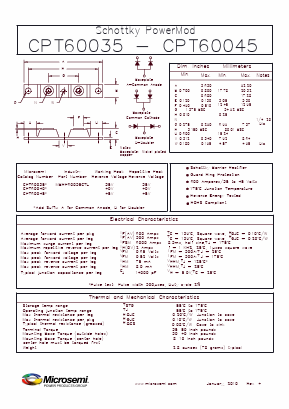 CPT60035 Datasheet PDF Microsemi Corporation
