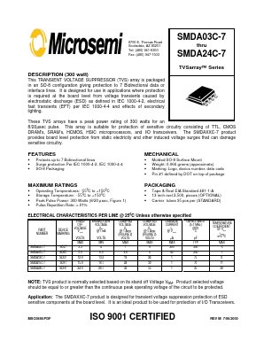 SMDA05C-7 Datasheet PDF Microsemi Corporation