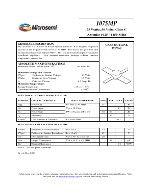 1075MP Datasheet PDF Microsemi Corporation