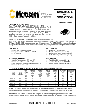 SMDA24C-5E3/TR13 Datasheet PDF Microsemi Corporation