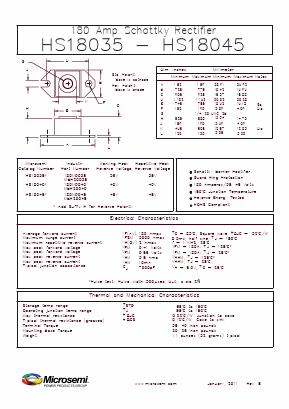 180NQ035R Datasheet PDF Microsemi Corporation