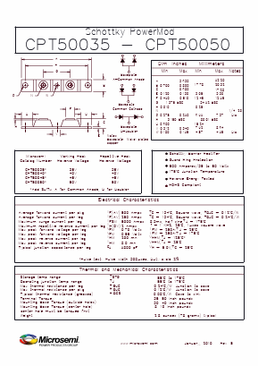 CPT50035 Datasheet PDF Microsemi Corporation