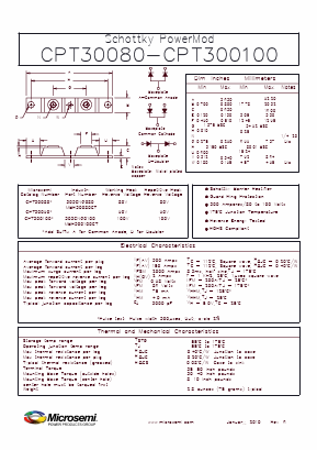 CPT30080A Datasheet PDF Microsemi Corporation