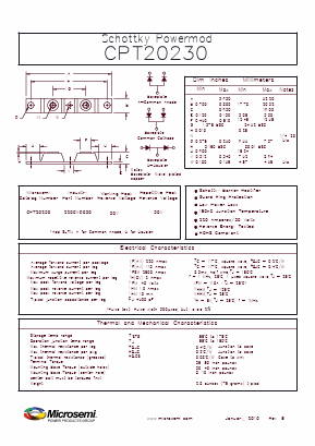 CPT20230D Datasheet PDF Microsemi Corporation