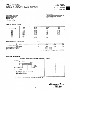 UT234 Datasheet PDF Microsemi Corporation