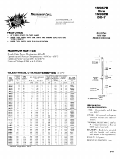 1N963B Datasheet PDF Microsemi Corporation