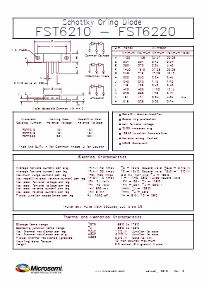 FST6210 Datasheet PDF Microsemi Corporation