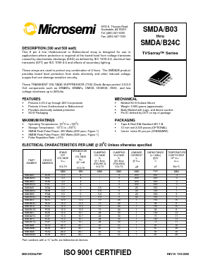SMDA03C Datasheet PDF Microsemi Corporation