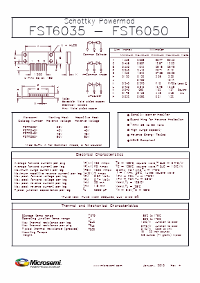 FST6040 Datasheet PDF Microsemi Corporation
