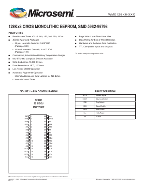 WME128K8-140CC Datasheet PDF Microsemi Corporation