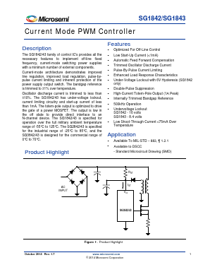 SG1843Y Datasheet PDF Microsemi Corporation