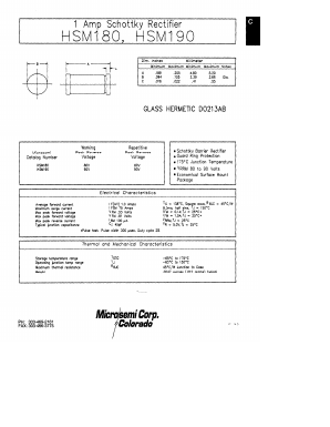 HSM180MELF Datasheet PDF Microsemi Corporation