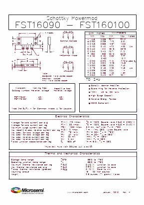 FST160100 Datasheet PDF Microsemi Corporation