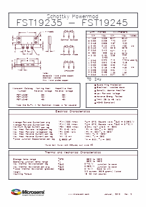 FST19245A Datasheet PDF Microsemi Corporation