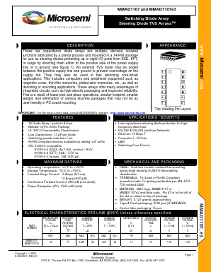 MMAD1107E3 Datasheet PDF Microsemi Corporation