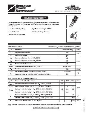 APT15GT60BR Datasheet PDF Microsemi Corporation