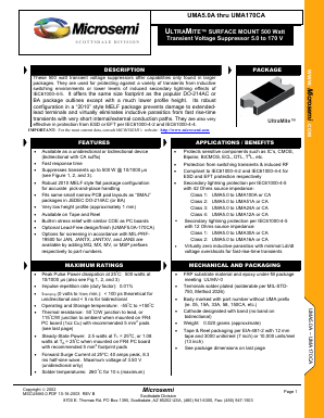UMA75A Datasheet PDF Microsemi Corporation