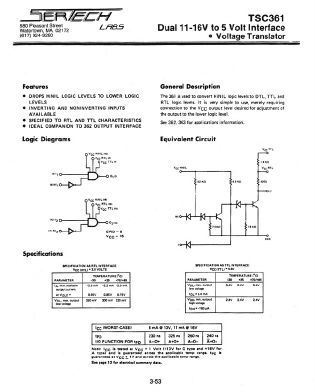 TC361AL/CL Datasheet PDF Microsemi Corporation
