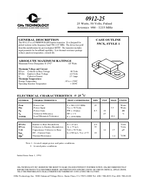 0912-25 Datasheet PDF Microsemi Corporation